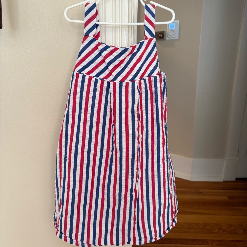 Tommy Bahama Red, White, and Blue Striped Dress Americana girls 8